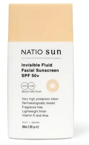 Natio Invisible Fluid Facial Sunscreen SPF 50+