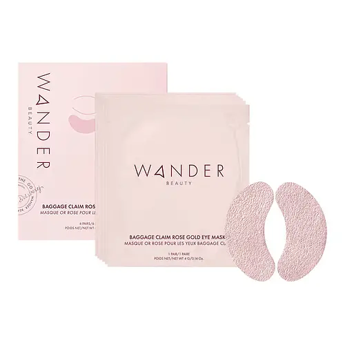 Wander Beauty Baggage Claim Eye Masks Rose Gold