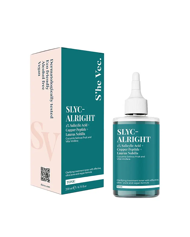 S'he vec Slyc-Alright 2% Salicylic Acid + Copper Peptide + Laurus Nobilis