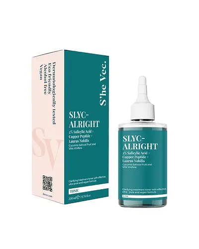 S'he vec Slyc-Alright 2% Salicylic Acid + Copper Peptide + Laurus Nobilis