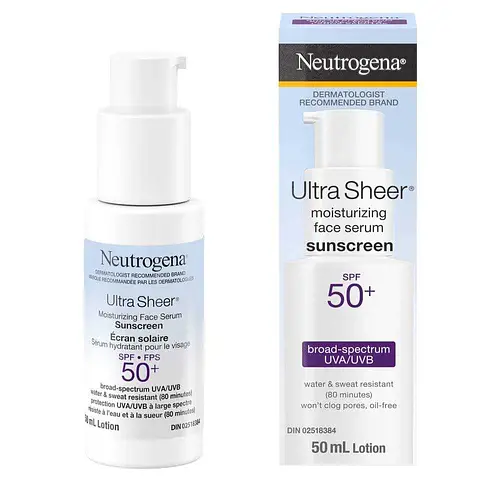 Neutrogena Ultra Sheer Moisturizing Face Serum Sunscreen SPF50+