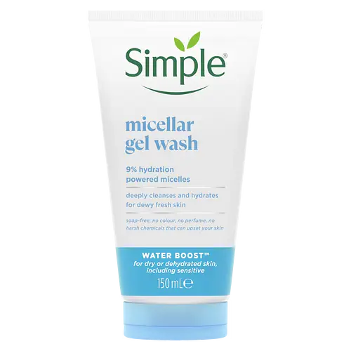 Simple Skincare Water Boost Micellar Cleansing Facial Gel Wash