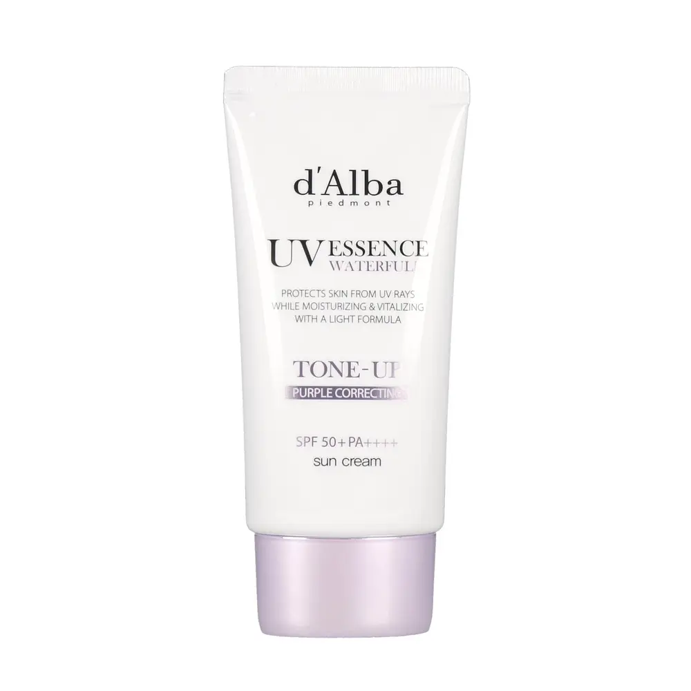 D'Alba UV Essence Waterfull Tone-Up Purple Correcting Sun Cream SPF 50+