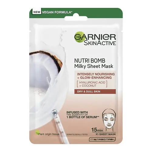 Garnier Nutri Bomb Milky Sheet Mask Coconut and Hyaluronic Acid