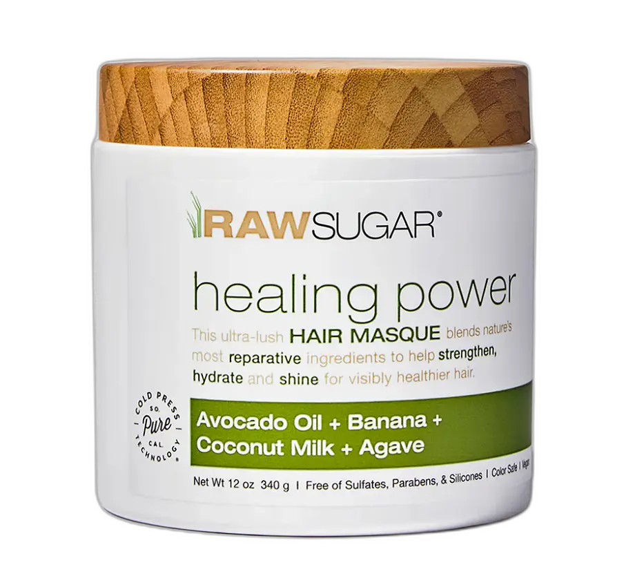 Raw Sugar Healing Power Hair Masque Avocado + Banana Oil + Coconut Milk + Agave