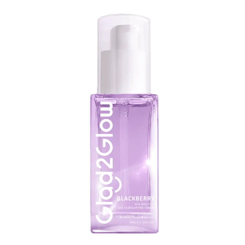 Glad2Glow Blackberry AHA BHA PHA Daily Exfoliating Toner