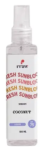 Rraw Skincare Liquid Sunblock SPF 75 Coconut