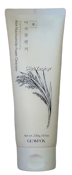 GLAMFOX Rice Niacinamide Foam Cleanser