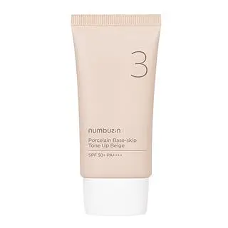 Numbuzin No.3 Porcelain Base-Skip Tone Up Beige