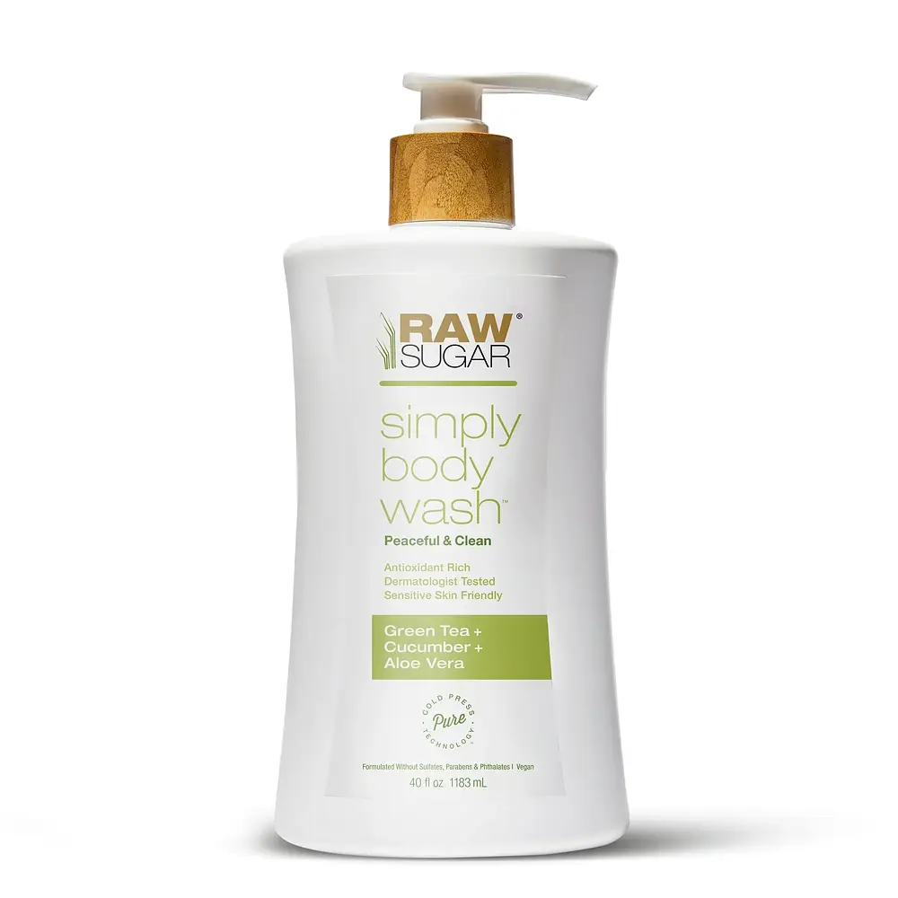 Raw Sugar Simply Body Wash Green Tea + Cucumber + Aloe Vera