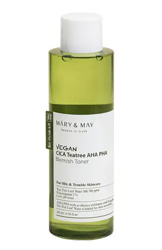 Mary & May Vegan Cica Tea Tree AHA PHA Toner