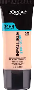 L'Oreal Infallible Pro-Glow Foundation 203 Nude Beige