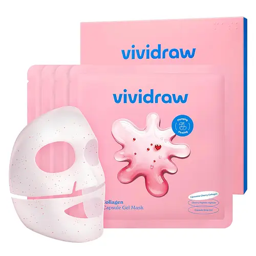 Vividraw Cherry Collagen Firming Capsule Gel Mask