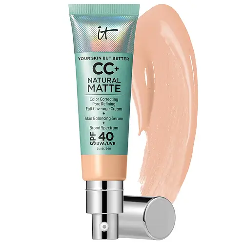 IT Cosmetics CC+ Cream Natural Matte Foundation SPF 40 Light Medium