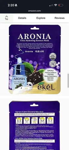 Ekel Aronia Ultra Hydrating Essence Mask