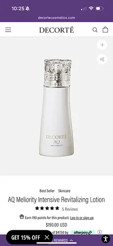 Decorte AQ Meliority Intensive Revitalizing Lotion