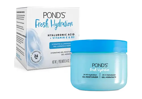 Pond's Fresh Hydration Gel Moisturizer Hyaluronic Acid + Vitamin E & B3