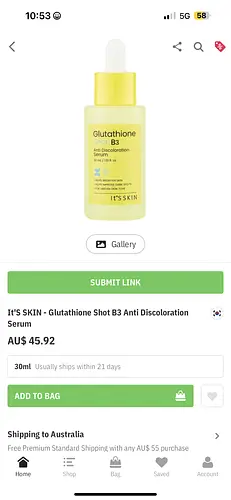 It's Skin Glutathione Shot B3 Anti-Discoloration Serum