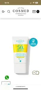 Cosmed dry touch cream gel spf 50+ 40 ml