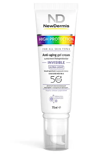Newdermis HIGH PROTECTION INVISIBLE ANTI-AGING GEL CREAM SPF 50+ PPD 24