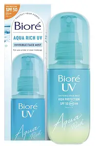 Biore Aqua Rich UV Invisible Face Mist SPF 50