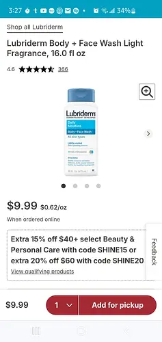 Lubriderm Lubriderm Body + Face Wash Light Fragrance