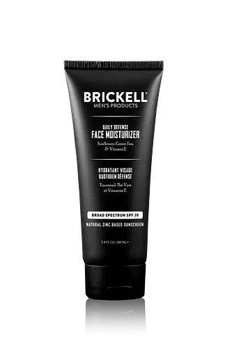 Brickell Men's Products Daily Defense Face Moisturizer with SPF 20