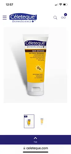 Celeteque ￼NEW Céleteque Skin Defense Soft Matte Moisturizer SPF57 UVA/UVB | Sunscreen | Sun Care | Sun Protect