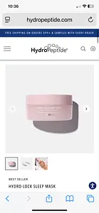 Hydropeptide Hydro-lock sleep mask
