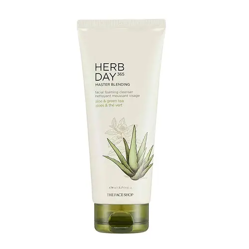 The Face Shop Herb Day 365 Foaming Cleanser - Aloe & Green Tea