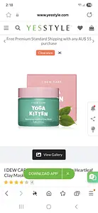 I Dew Care Yoga Kitten Balancing Heartleaf Clay Mask