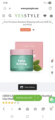 I Dew Care Yoga Kitten Balancing Heartleaf Clay Mask