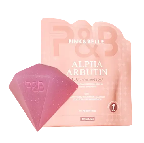 Pink & Belle Alpha Arbutin 15x Whitening Soap