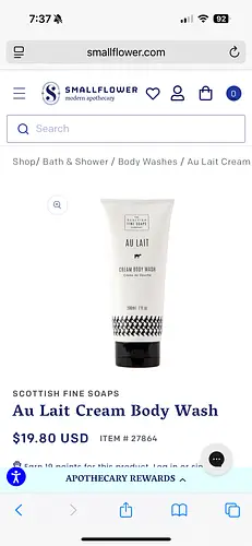 Scottish Fine Soaps Au Lait Cream Body Wash