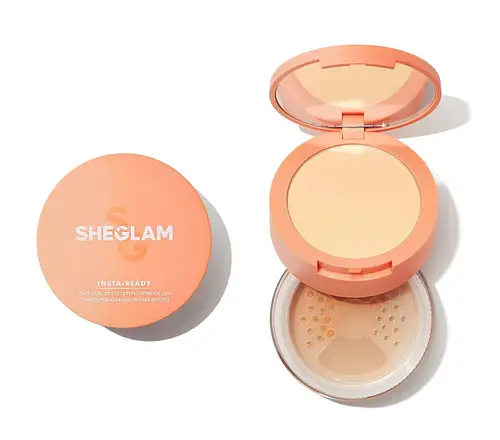 SHEGLAM Insta-Ready Face & Under Eye Setting Powder Duo Smooth sand