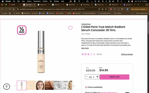 L'Oreal True Match Radiant Serum Concealer 2R