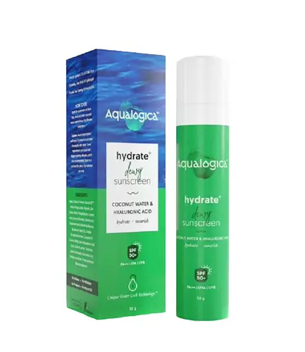 Aqualogica Hydrate+ Dewy Sunscreen with coconut water and hyaluronic acid