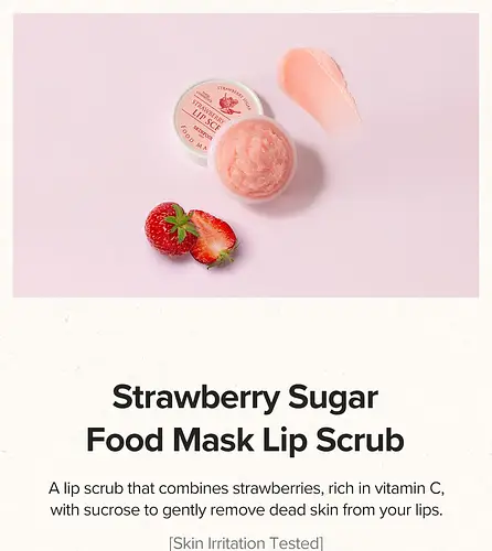 Skinfood Strawberry Sugar Food Mask Lip Scrub