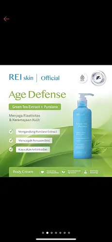 Rei Skin Body Creame Green tea+Purslane