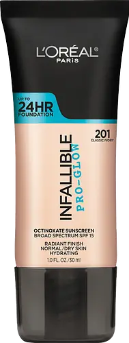 L'Oreal Infallible Pro-Glow Foundation 201 Classic Ivory