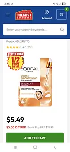 L'Oreal Revitalift Clinical Vitamin C Brightening Serum Sheet Mask