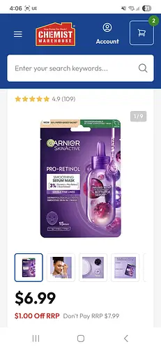 Garnier Pro-Retinol Serum Mask