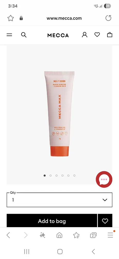 Mecca Cosmetica MELT DOWN Makeup Removing Cleansing Balm