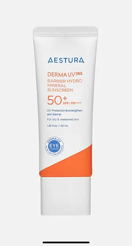 Aestura derma uv365 barrier hydro mineral sunscreen