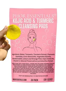 Phor Essentials Turmeric Kojic Acid Exfoliating Cleansing Pads
