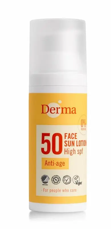 Derma Face Sun Lotion SPF50 - Protective Anti-Aging Face Cream - Waterproof