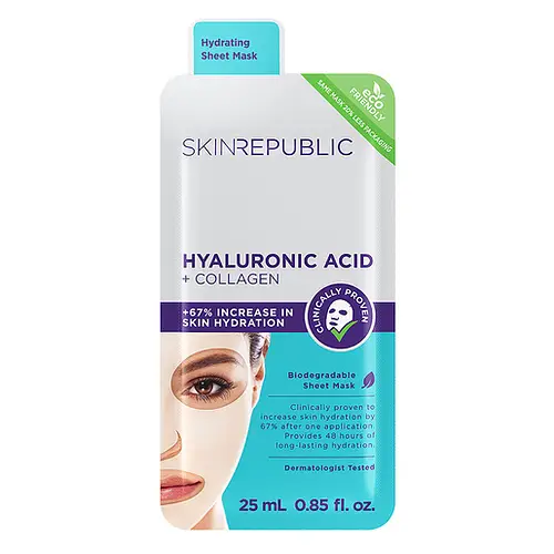 Skin Republic Biodegradable Sheet Mask Hyaluronic Acid + Collagen