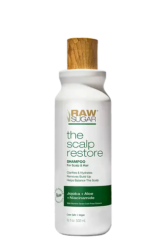 Raw Sugar The Scalp Restore Shampoo With Jojoba + Aloe + Niacinamide