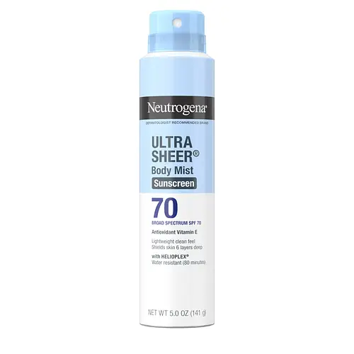 Neutrogena Ultra Sheer Body Mist Sunscreen Spray SPF 70