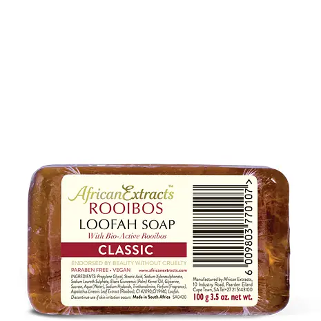African Extracts Rooibos Skin Care Glycerine Loofah Soap